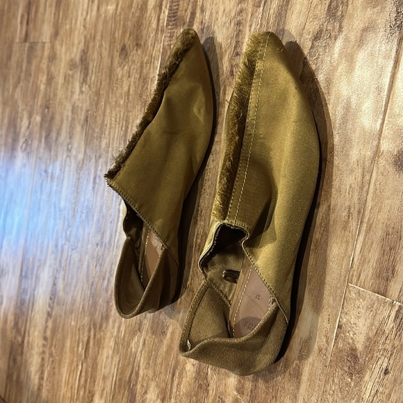 Zara Frayed Flat Satin Slippers - Picture 7 of 8